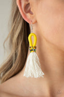 The Dustup - Yellow Earrings Paparazzi