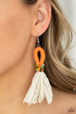 The Dustup - Orange Earrings Paparazzi