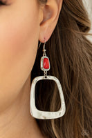 Material Girl Mod - Red Earrings Paparazzi