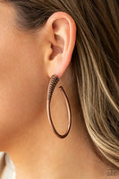 Fully Loaded - Copper Earrings Paparazzi