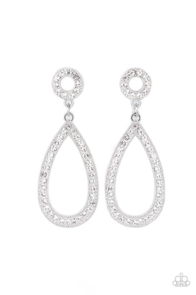 Regal Revival - White Earrings Paparazzi