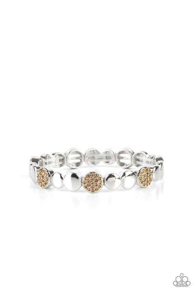 Dimensional Dazzle - Brown Bracelet Paparazzi