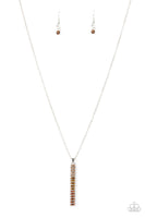 Tower Of Transcendence - Brown Necklace Paparazzi