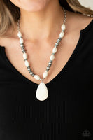 Blazing Saddles - White Necklace Paparazzi