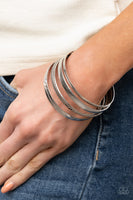 Gliding Gleam - Silver Bracelet Paparazzi