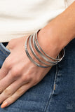 Gliding Gleam - Silver Bracelet Paparazzi