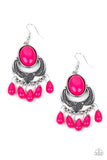 Prairie Flirt - Pink Earrings Paparazzi