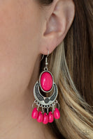 Prairie Flirt - Pink Earrings Paparazzi