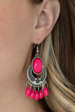 Prairie Flirt - Pink Earrings Paparazzi