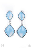 Double Dipping Diamonds - Blue Clip-On Earrings Paparazzi