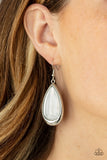 A World To SEER - White Earrings Paparazzi