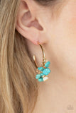 Gorgeously Grounding - Gold & Turquoise Earrings Paparazzi