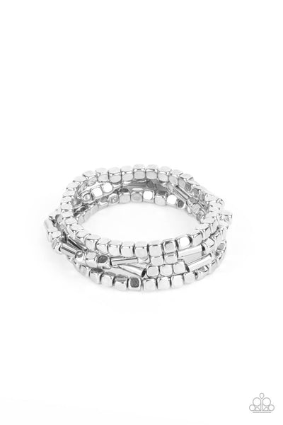 Metro Materials - Silver Bracelet Paparazzi