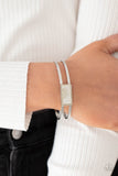 Remarkably Cute and Resolute - White Bracelet Paparazzi