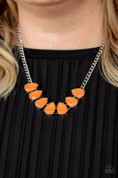 Above The Clouds - Orange Necklace Paparazzi