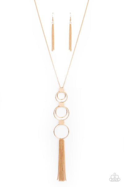 Join The Circle - Gold  Necklace Paparazzi