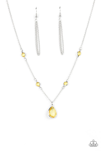 Romantic Rendezvous - Yellow Necklace Paparazzi