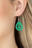 LEAF Yourself Wide Open - Green Earrings Paparazzi