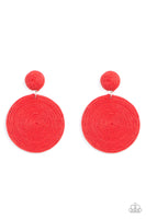 Circulate The Room - Red Earrings Paparazzi