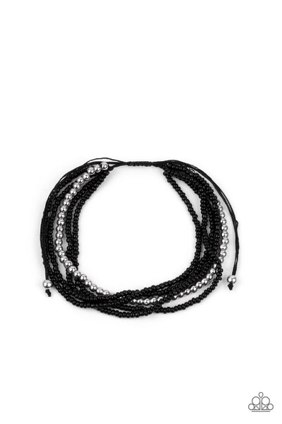 All Beaded Up - Black Bracelet Paparazzi