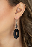 Earthy Epicenter - Black Earrings Paparazzi