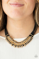 Lock, Stock, and SPARKLE - Gold Necklace Paparazzi