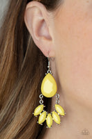 POWERHOUSE Call - Yellow Earrings Paparazzi