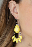 POWERHOUSE Call - Yellow Earrings Paparazzi