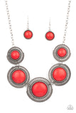 She Went West - Red Necklace Paparazzi