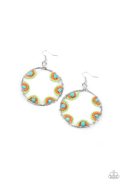 Off The Rim - Multi-Colored Earrings Paparazzi