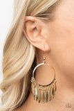 Radiant Chimes - Gold Earrings Paparazzi