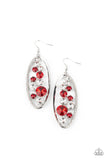 Rock Candy Bubbly - Red Earrings Paparazzi