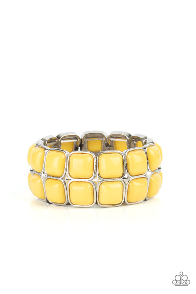 Double The DIVA-ttitude - Yellow Bracelet Paparazzi