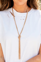 KNOT All There - Gold Necklace Paparazzi