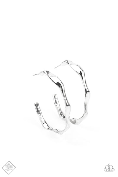 Coveted Curves - Silver Earrings Paparazzi