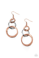 Harmoniously Handcrafted - Copper Earrings Paparazzi