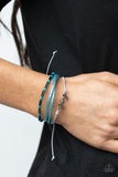 Holographic Hike - Blue Bracelet Paparazzi
