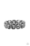 Studded Smolder - Silver Bracelet Paparazzi