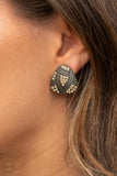 Gorgeously Galleria - Brass Clip-On Earring Paparazzi