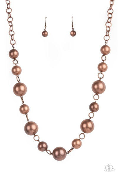 Commanding Composure - Copper Necklace Paparazzi