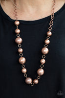 Commanding Composure - Copper Necklace Paparazzi