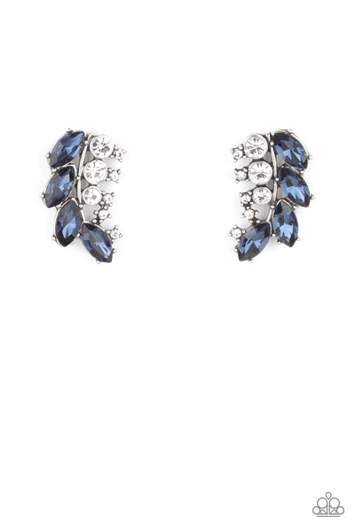 Flawless Fronds - Blue Earrings Paparazzi