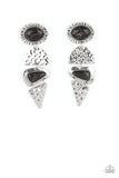 Earthy Extravagance - Black Earrings Paparazzi