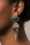 Earthy Extravagance - Black Earrings Paparazzi