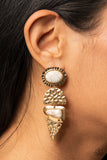 Earthy Extravagance - Gold Earrings Paparazzi