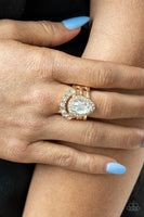 Elegantly Cosmopolitan - Gold Ring Paparazzi