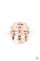 High Stakes Gleam - Rose Gold Ring Paparazzi