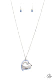 A Mothers Heart - Blue Heart Necklace Paparazzi