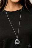 A Mothers Heart - Blue Heart Necklace Paparazzi