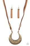 Majorly Moonstruck - Brass Necklace Paparazzi